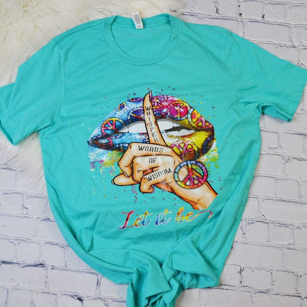 Let It Be shirt, Bella Canvas Heather Sea Green shirt, Concert shirt